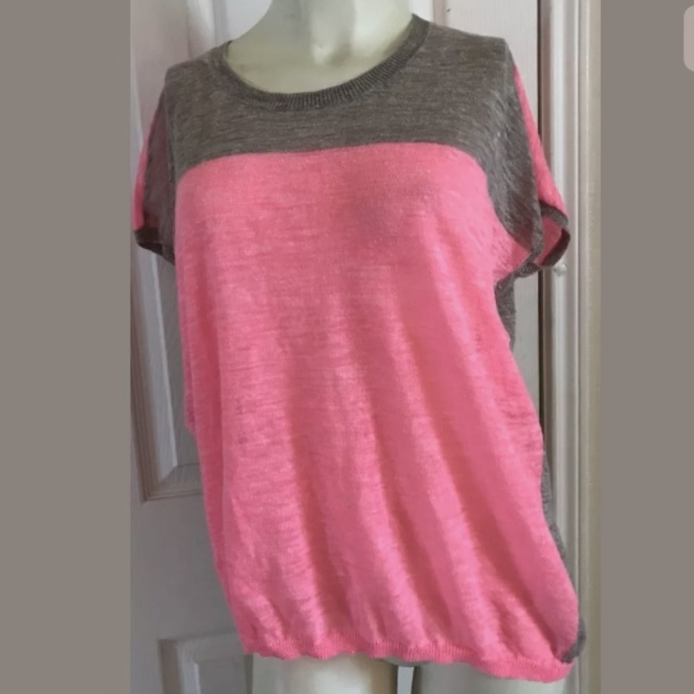 Madewell Linen Colorblock Light Weight Sweater XS